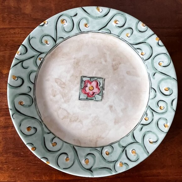 Set of 4 Corelle "Watercolors" Luncheon Plates 8.5" Salad Lunch Flower Corning - Picture 3 of 10